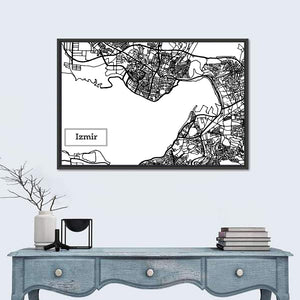 Izmir Map Wall Art