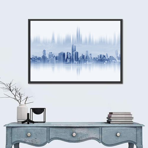 Abstract Skyscraper Reflection Wall Art