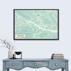 Florence Arno River Map Wall Art