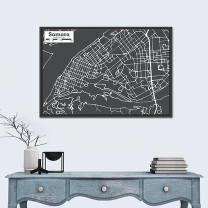 Samara City Map Wall Art