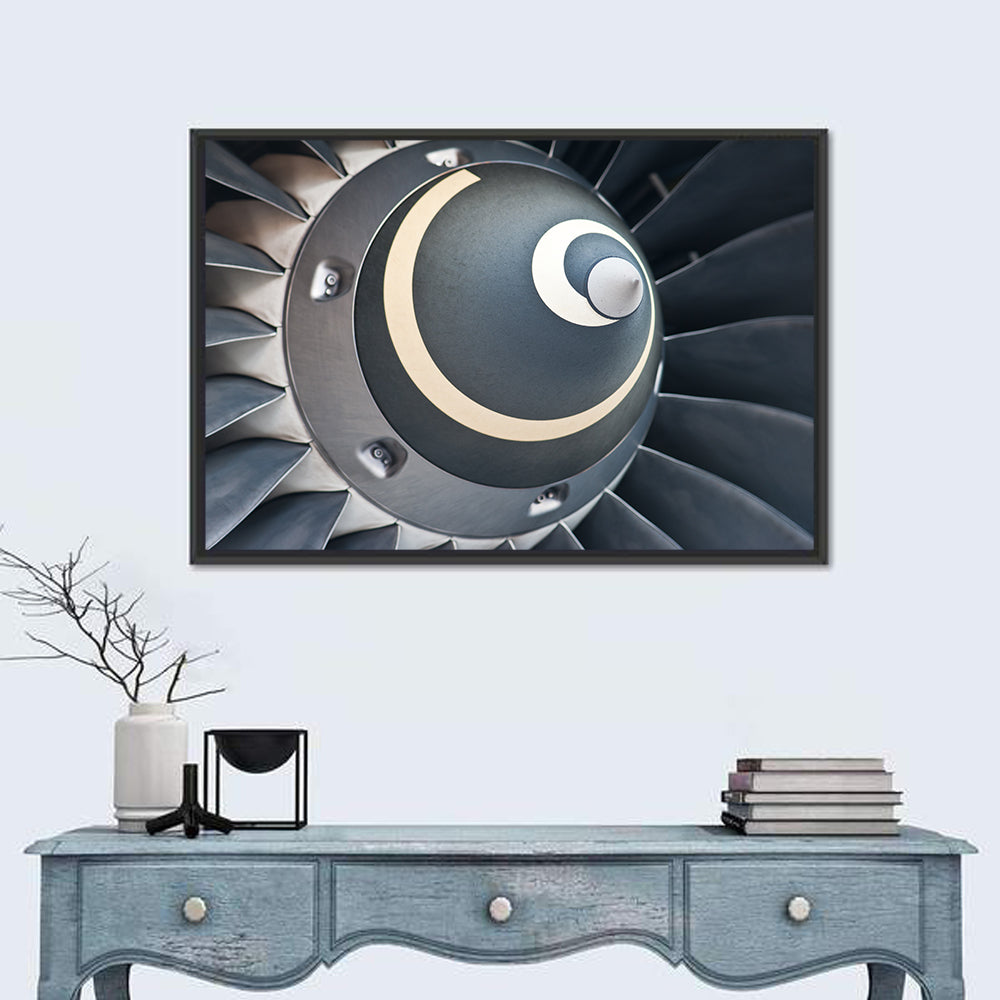 Jet Engine Turbine Spinner Close-up Wall Art