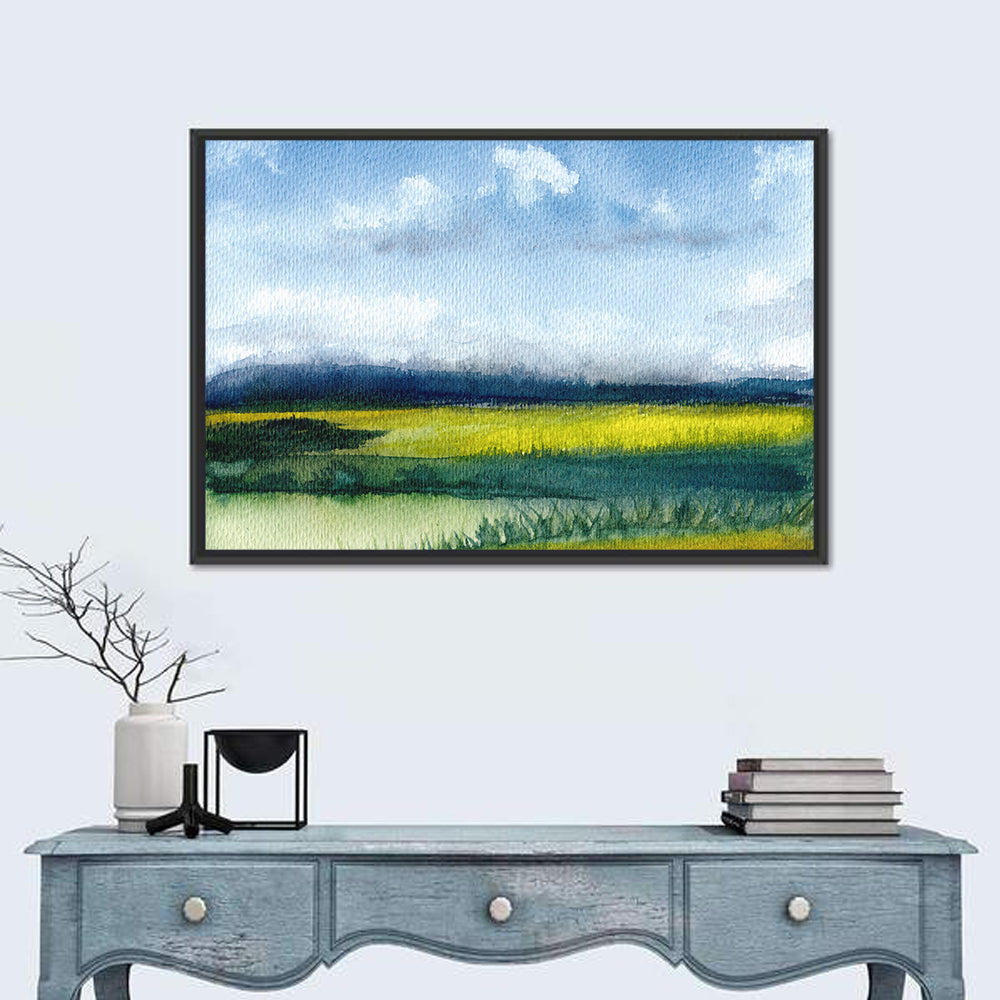 Summer Meadow Watercolor Wall Art