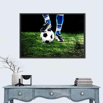 Soccer Ball Underfoot Close-up Wall Art