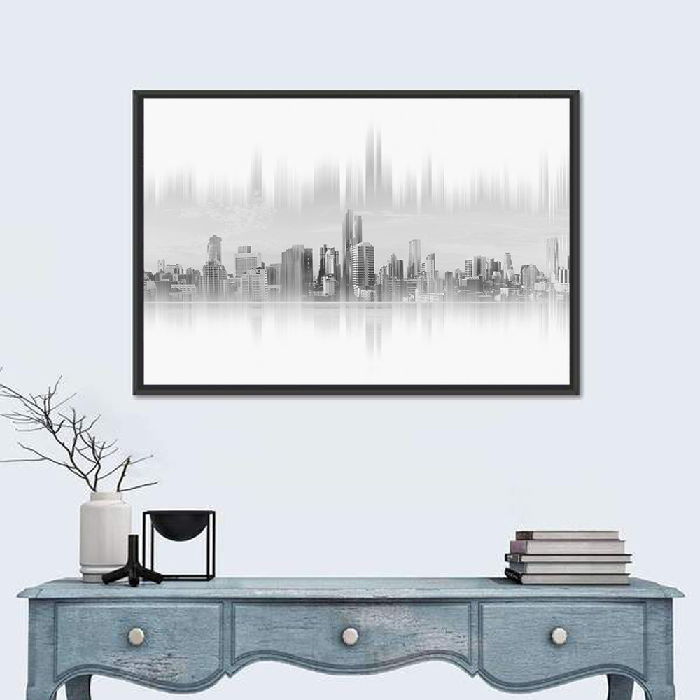 Abstract Skyscraper Reflection Wall Art