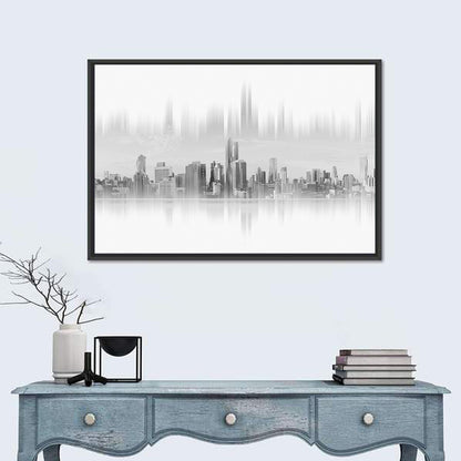 Abstract Skyscraper Reflection Wall Art