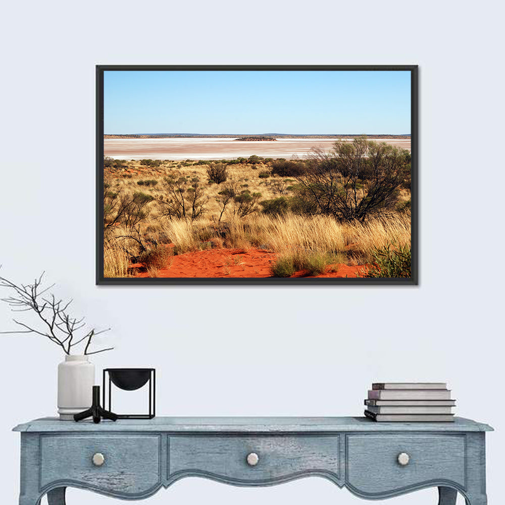 Amadeus Salt Lake Landscape Wall Art in a room, landscape