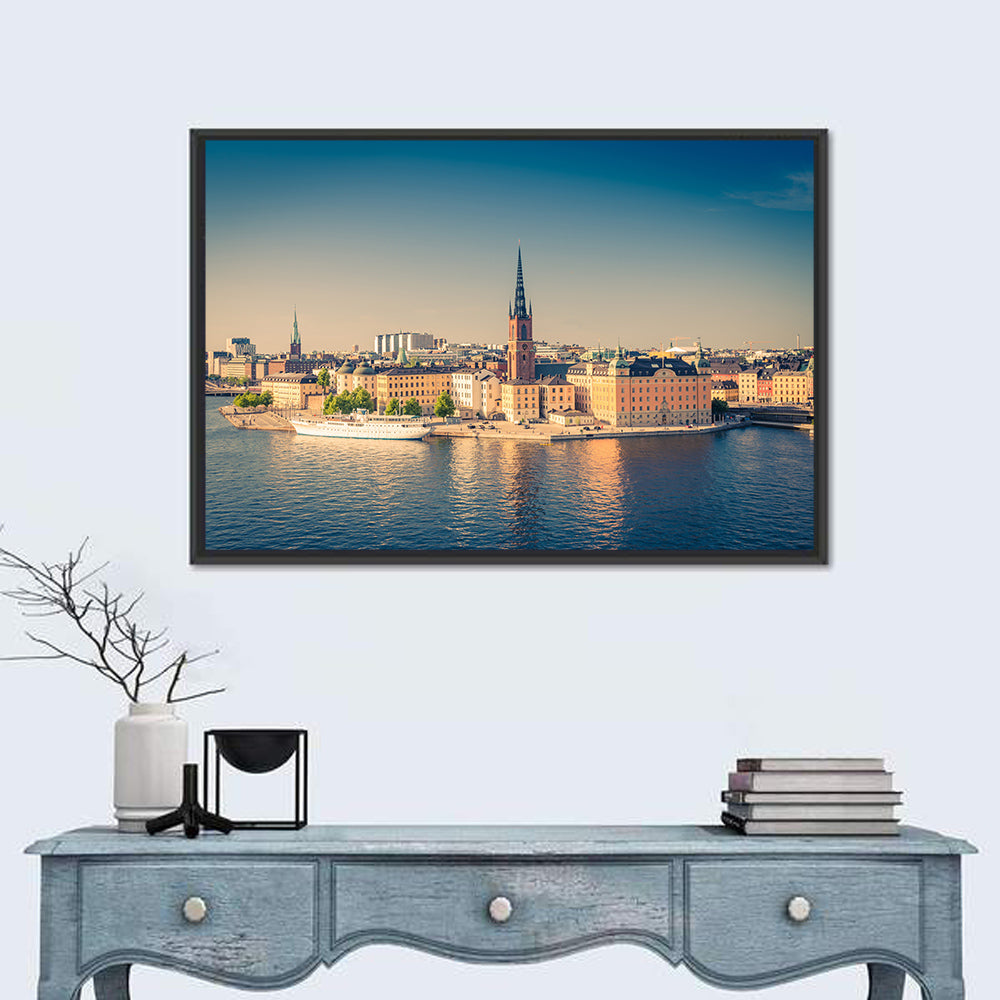 Riddarholmen Church Golden Hour Skyline Wall Art