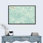 Richmond Teal City Map Wall Art