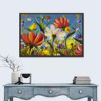 Sunlit Wildflower Meadow Wall Art