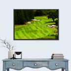 Sloping Golf Fairway with Bunkers Wall Art