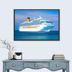 Cruise Liner with Yellow Funnel Wall Art