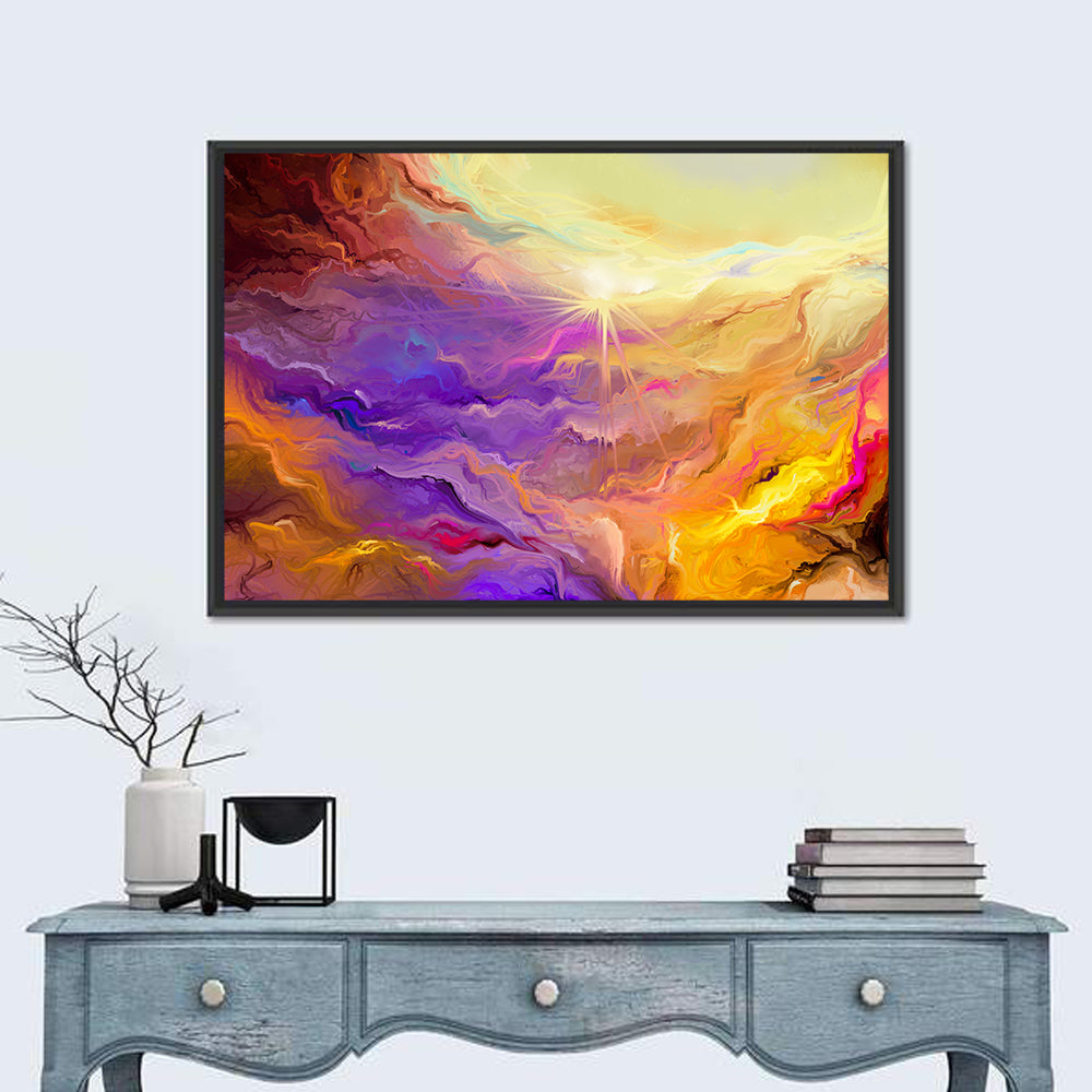 Radiant Sunburst Abstract Wall Art
