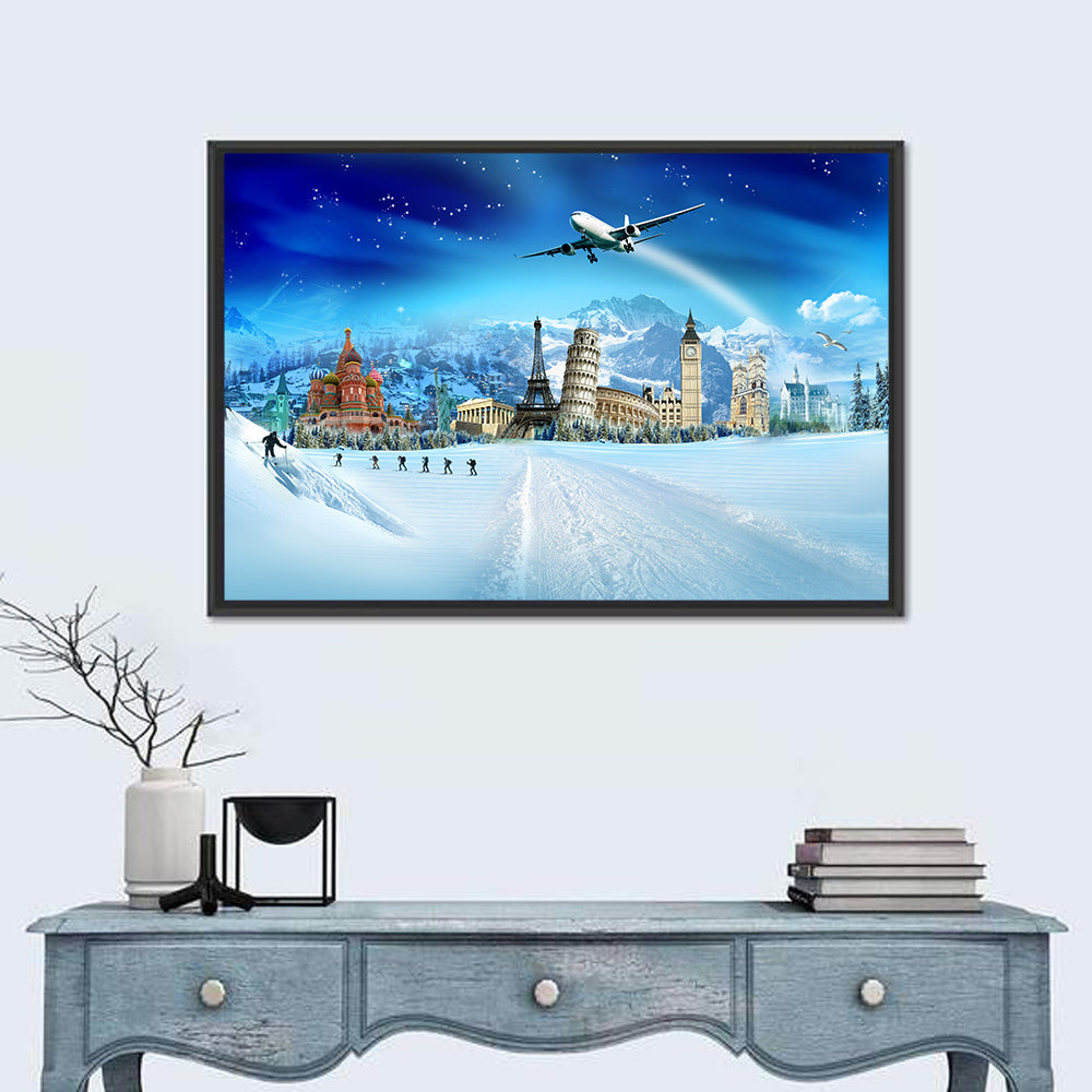 Global Winter Travel Montage Wall Art