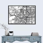 Atlanta Hand-drawn City Map Wall Art