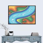 Aboriginal River Dot Wall Art