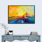 Diagonal Seascape Sunset Wall Art