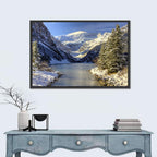 Lake Louise Snowy Shoreline Wall Art