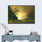 Misty Lake at Dusk Wall Art