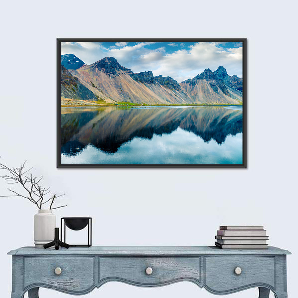 Vestrahorn at Stokksnes Headland Wall Art in a room, landscape