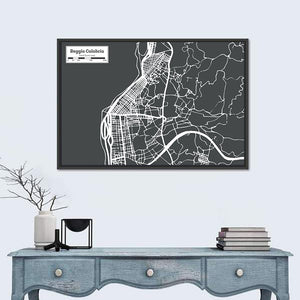 Reggio Calabria City Map Wall Art