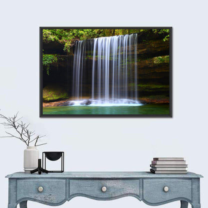 Upper Caney Creek Falls, Mossy Cliff Wall Art