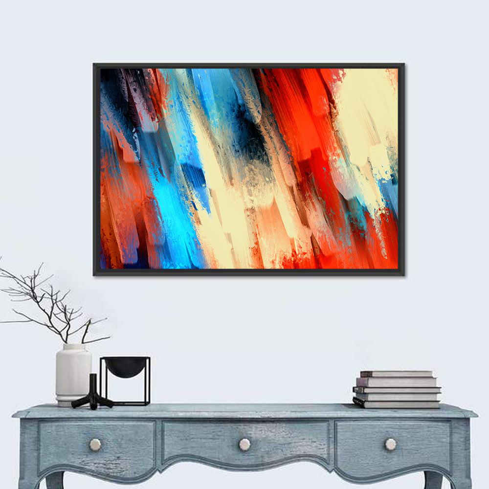Diagonal Acrylic Brushstrokes Wall Art