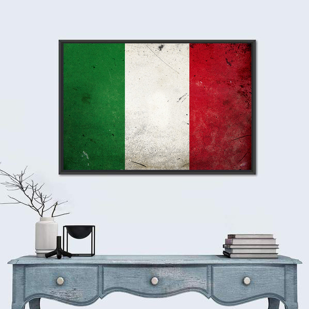 Distressed Italian Flag Wall Art