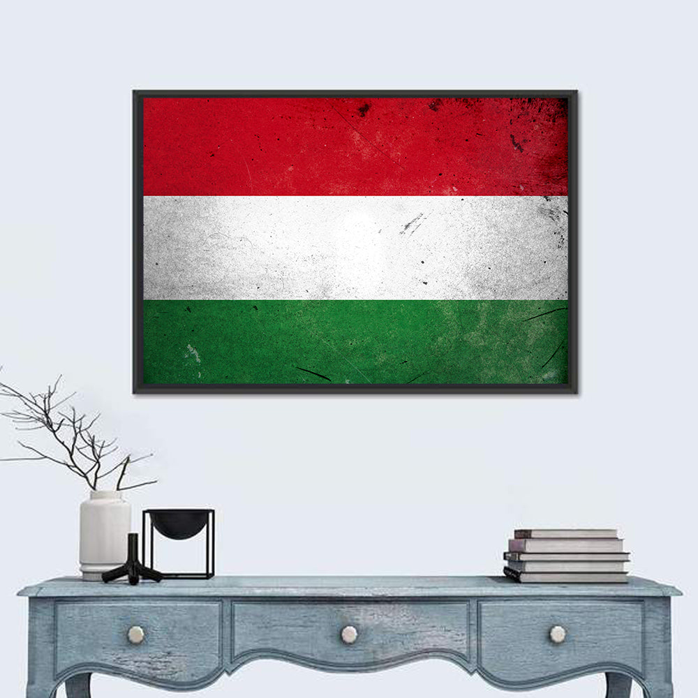 Vintage Hungarian Flag Wall Art