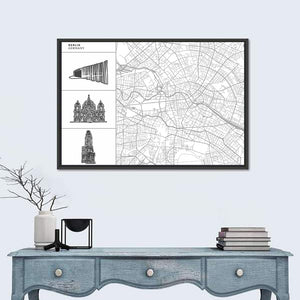 Berlin City Map Wall Art