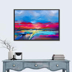 Impasto Mountains at Sunrise Wall Art
