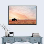 Savannah Elephant at Sunset Wall Art