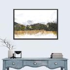 Golden Field Watercolor Illustration Wall Art