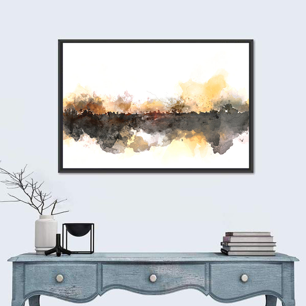 Sunset Treeline Watercolor Iii Wall Art
