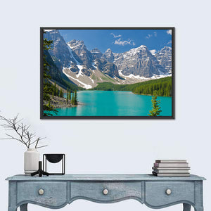 Majestic Mountain Lake In Canada Wall Art