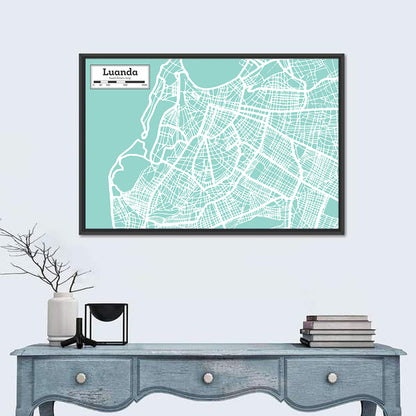 Luanda Hand-drawn City Map Wall Art