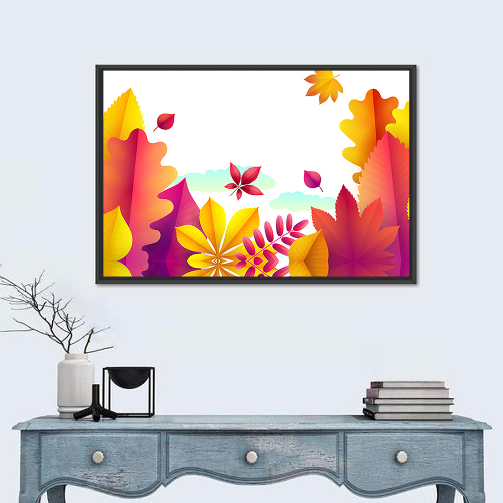 Autumn Leaves Botanical Illustration Wall Art