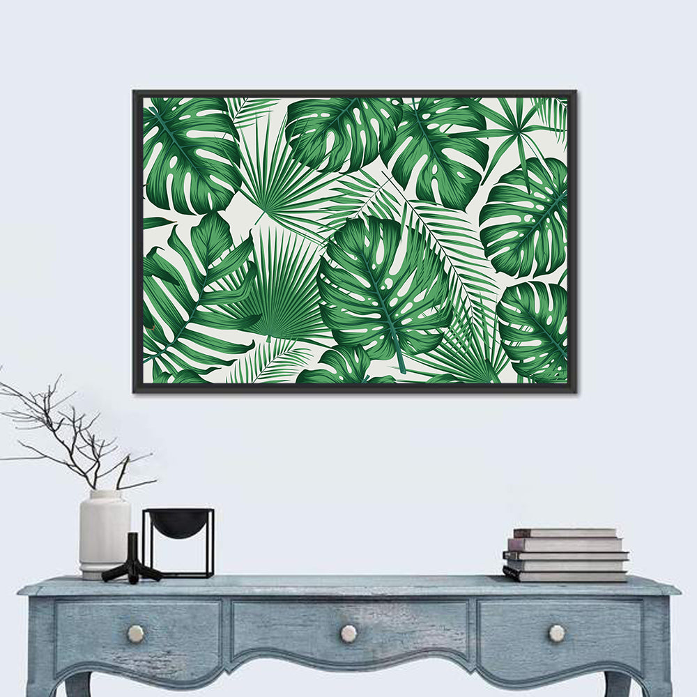 Layered Tropical Leaves Wall Art