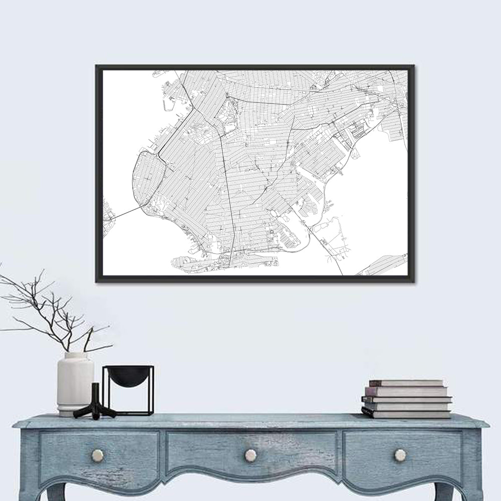 Manhattan Street Map Wall Art