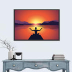 Peaceful Meditation Silhouette Wall Art
