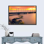 Lake Balaton Sunset Pier Wall Art