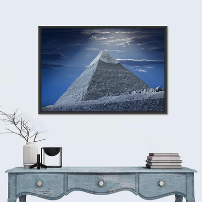 Great Pyramid Under Moonlight Wall Art