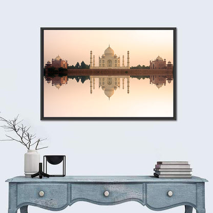 Taj Mahal Sunset Reflection Wall Art