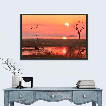 Lake Kariba Sunset Silhouette Wall Art
