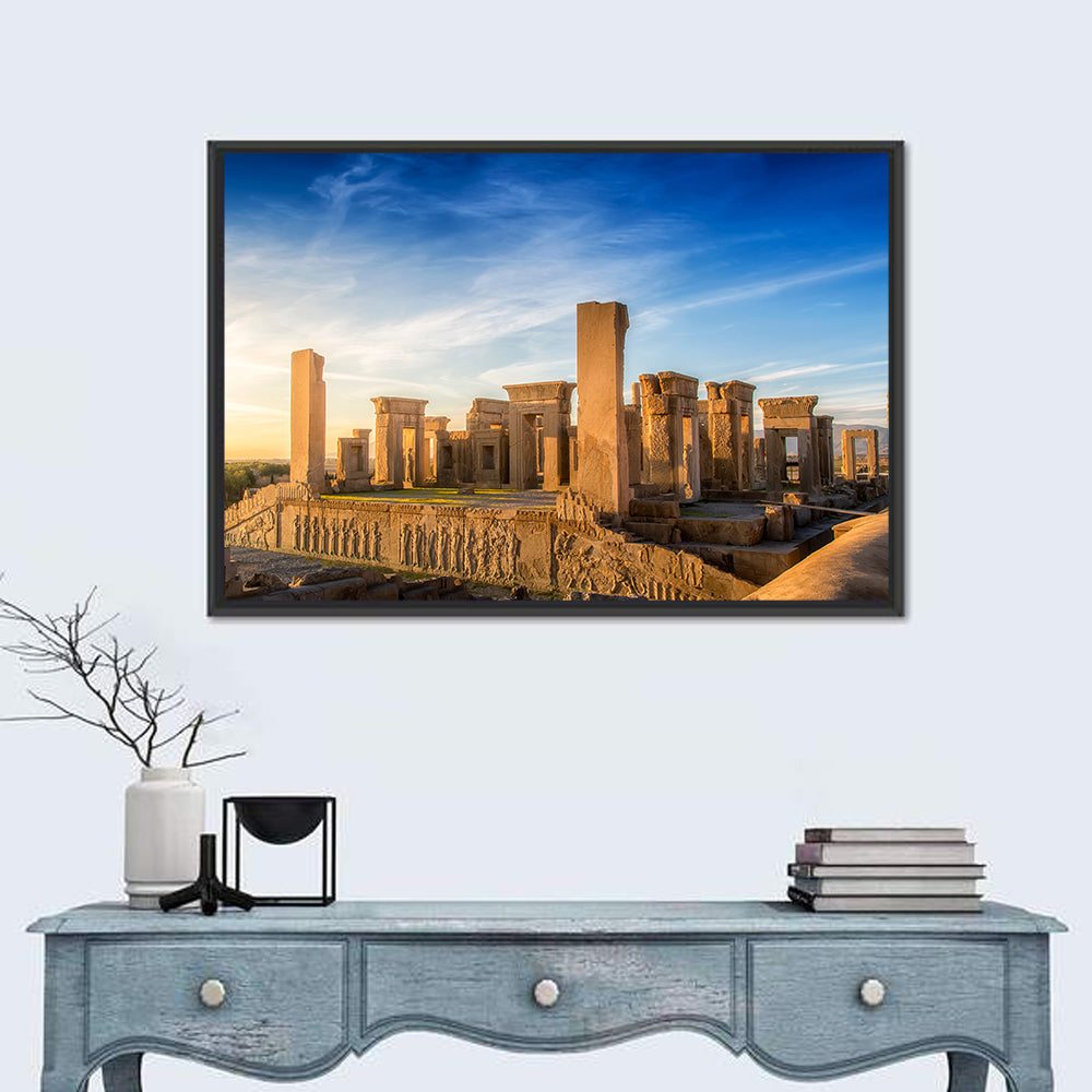 Persepolis Reliefs, Marvdasht Iran Wall Art in a room, landscape