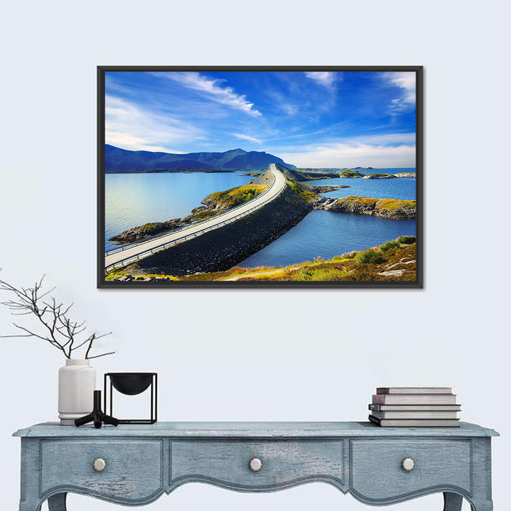 Atlantic Ocean Road, Norway Wall Art in a room, landscape