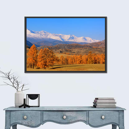Altay Mountains with Golden Larches Wall Art