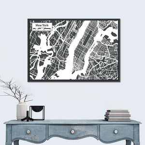 New York City Map Wall Art