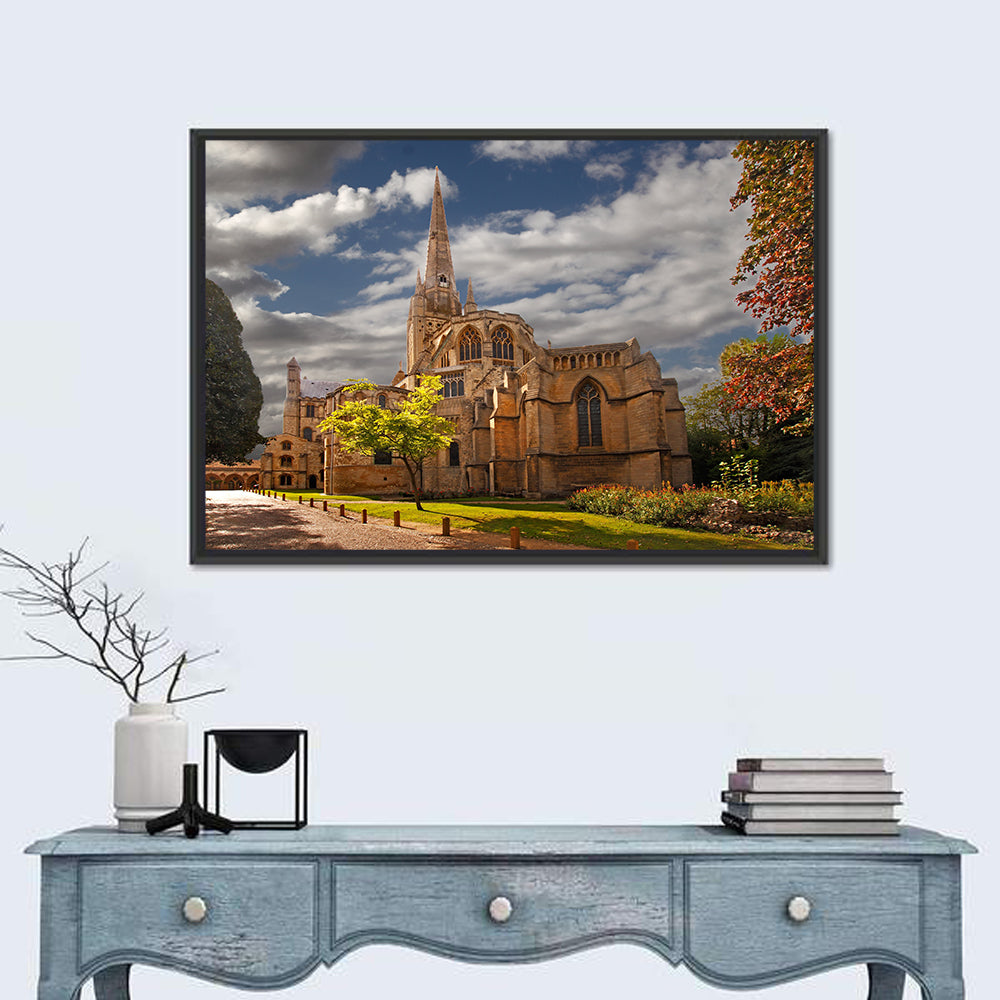 Peterborough Cathedral Low Angle View Wall Art