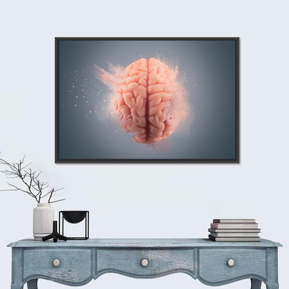 Anatomical Brain with Particles Wall Art