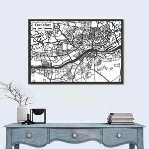 Frankfurt City Map Wall Art